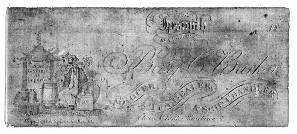 Ipswich Society Jackson's Chemist printing plate